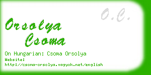 orsolya csoma business card